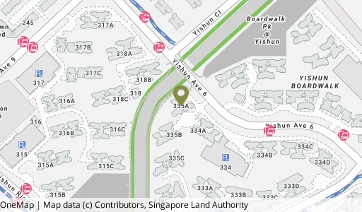 Location map of Blk 335A Yishun St 31, a HDB resale block in Yishun, Singapore