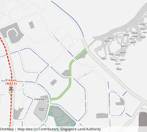 Map of the area around Blk 335B Yishun St 31 in Yishun, showing 400 m and 1 km rings and 4 primary schools within 1 km