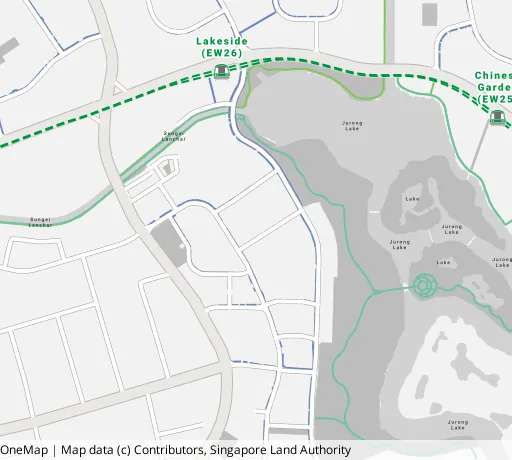 Map of the area around Blk 337B Tah Ching Rd in Jurong West, showing 400 m and 1 km rings and 1 primary school within 1 km