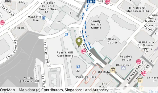 Location map of Blk 34 Upp Cross St, a HDB resale block in Central Area, Singapore