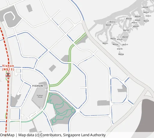 Map of the area around Blk 342B Yishun Ring Rd in Yishun, showing 400 m and 1 km rings and 3 primary schools within 1 km