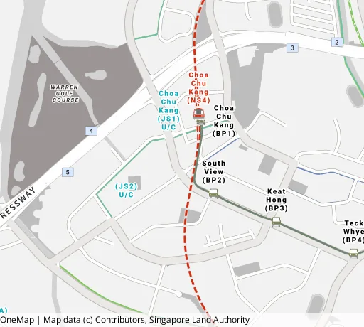 Map of the area around Blk 353 Choa Chu Kang Ctrl in Choa Chu Kang, showing 400 m and 1 km rings and 3 primary schools within 1 km