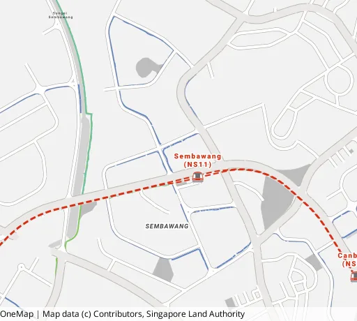 Map of the area around Blk 354A Admiralty Dr in Sembawang, showing 400 m and 1 km rings and 5 primary schools within 1 km