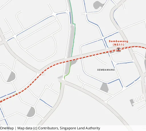 Map of the area around Blk 362C Sembawang Cres in Sembawang, showing 400 m and 1 km rings and 3 primary schools within 1 km