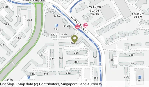Location map of Blk 367 Yishun Ring Rd, a HDB resale block in Yishun, Singapore