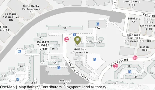 Location map of Blk 38 Jln Rumah Tinggi, a HDB resale block in Bukit Merah, Singapore
