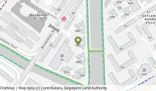 Location map of Blk 38C Bendemeer Rd, a HDB resale block in Kallang/Whampoa, Singapore