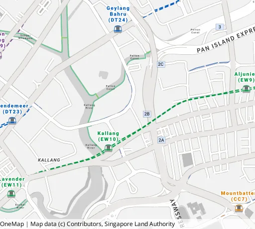 Map of the area around Blk 3B Upp Boon Keng Rd in Kallang/Whampoa, showing 400 m and 1 km rings and 3 hawker centres within 1 km