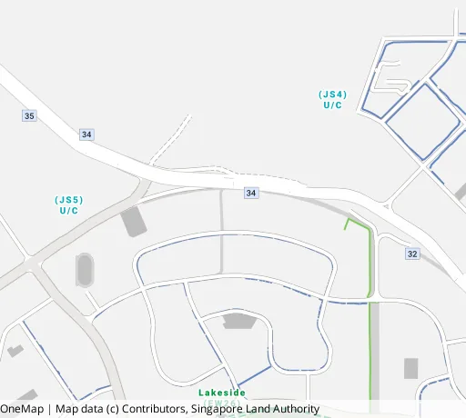 Map of the area around Blk 405 Jurong West St 42 in Jurong West, showing 400 m and 1 km rings and 2 primary schools within 1 km