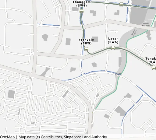 Map of the area around Blk 407B Fernvale Rd in Sengkang, showing 400 m and 1 km rings and 2 primary schools within 1 km