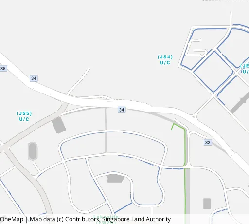 Map of the area around Blk 408 Jurong West St 42 in Jurong West, showing 400 m and 1 km rings and 1 primary school within 1 km