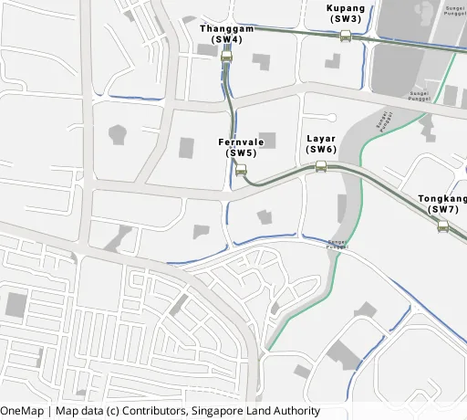 Map of the area around Blk 410A Fernvale Rd in Sengkang, showing 400 m and 1 km rings and 3 primary schools within 1 km