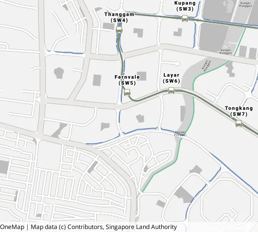 Map of the area around Blk 410C Fernvale Rd in Sengkang, showing 400 m and 1 km rings and 3 primary schools within 1 km