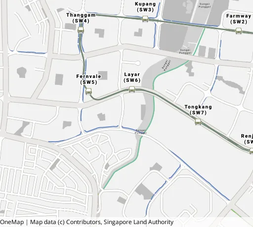 Map of the area around Blk 414B Fernvale Link in Sengkang, showing 400 m and 1 km rings and 4 primary schools within 1 km