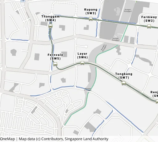 Map of the area around Blk 418A Fernvale Link in Sengkang, showing 400 m and 1 km rings and 4 primary schools within 1 km