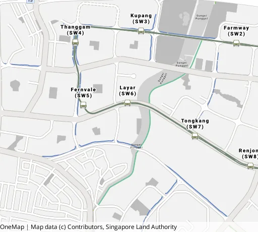 Map of the area around Blk 418B Fernvale Link in Sengkang, showing 400 m and 1 km rings and 4 primary schools within 1 km