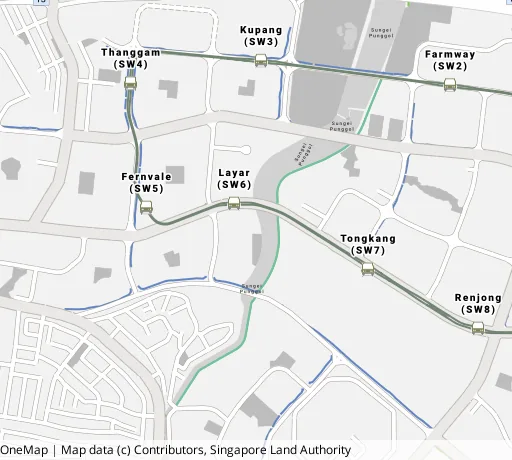 Map of the area around Blk 418C Fernvale Link in Sengkang, showing 400 m and 1 km rings and 4 primary schools within 1 km