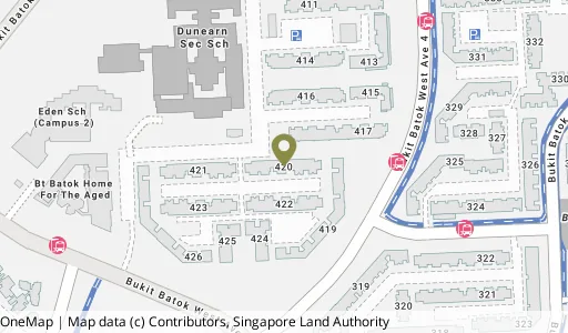 Location map of Blk 420 Bt Batok West Ave 2, a HDB resale block in Bukit Batok, Singapore