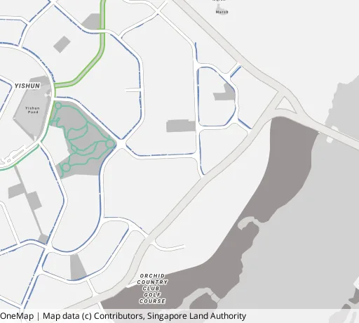Map of the area around Blk 424B Yishun Ave 11 in Yishun, showing 400 m and 1 km rings and 3 primary schools within 1 km