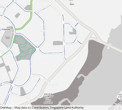 Map of the area around Blk 424C Yishun Ave 11 in Yishun, showing 400 m and 1 km rings and 3 primary schools within 1 km