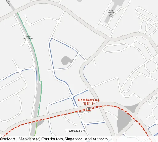 Map of the area around Blk 425 Canberra Rd in Sembawang, showing 400 m and 1 km rings and 4 primary schools within 1 km