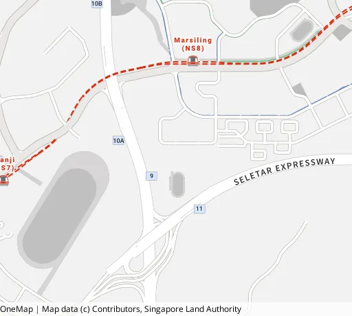 Map of the area around Blk 429 Woodlands St 41 in Woodlands, showing 400 m and 1 km rings and 2 primary schools within 1 km