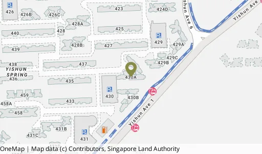 Location map of Blk 430A Yishun Ave 11, a HDB resale block in Yishun, Singapore