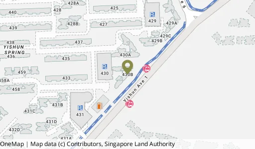 Location map of Blk 430B Yishun Ave 11, a HDB resale block in Yishun, Singapore