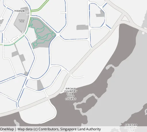 Map of the area around Blk 431A Yishun Ave 1 in Yishun, showing 400 m and 1 km rings and 3 primary schools within 1 km