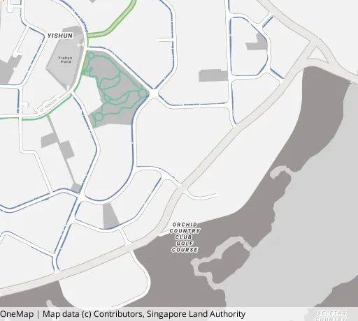 Map of the area around Blk 431C Yishun Ave 1 in Yishun, showing 400 m and 1 km rings and 4 primary schools within 1 km