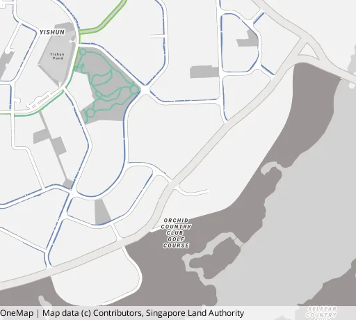 Map of the area around Blk 431D Yishun Ave 1 in Yishun, showing 400 m and 1 km rings and 4 primary schools within 1 km