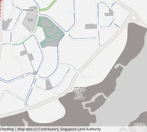 Map of the area around Blk 432C Yishun Ave 1 in Yishun, showing 400 m and 1 km rings and 4 primary schools within 1 km