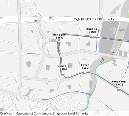 Map of the area around Blk 434B Fernvale Rd in Sengkang, showing 400 m and 1 km rings and 3 primary schools within 1 km