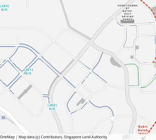 Map of the area around Blk 435B Bt Batok West Ave 5 in Bukit Batok, showing 400 m and 1 km rings and 2 primary schools within 1 km