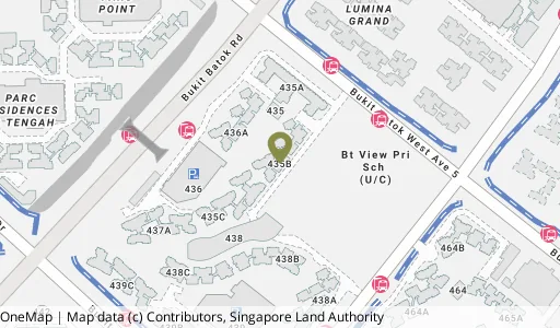 Location map of Blk 435B Bt Batok West Ave 5, a HDB resale block in Bukit Batok, Singapore