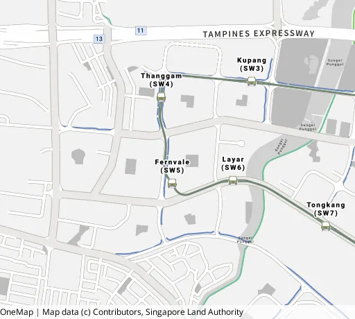 Map of the area around Blk 435B Fernvale Rd in Sengkang, showing 400 m and 1 km rings and 3 primary schools within 1 km