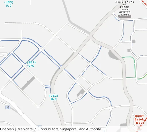 Map of the area around Blk 435C Bt Batok West Ave 5 in Bukit Batok, showing 400 m and 1 km rings and 2 primary schools within 1 km