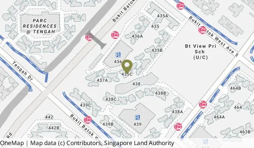 Location map of Blk 435C Bt Batok West Ave 5, a HDB resale block in Bukit Batok, Singapore