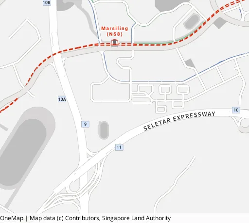 Map of the area around Blk 436 Woodlands St 41 in Woodlands, showing 400 m and 1 km rings and 2 primary schools within 1 km