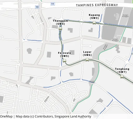 Map of the area around Blk 436D Fernvale Rd in Sengkang, showing 400 m and 1 km rings and 3 primary schools within 1 km