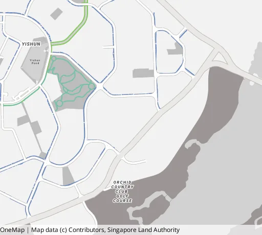 Map of the area around Blk 437 Yishun Ave 6 in Yishun, showing 400 m and 1 km rings and 3 primary schools within 1 km