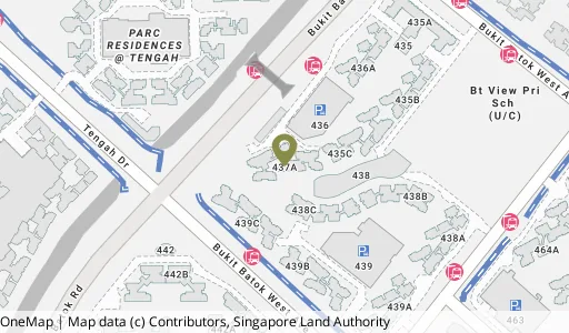 Location map of Blk 437A Bt Batok West Ave 5, a HDB resale block in Bukit Batok, Singapore
