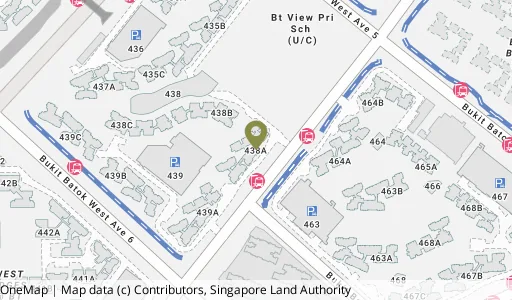 Location map of Blk 438A Bt Batok West Ave 8, a HDB resale block in Bukit Batok, Singapore