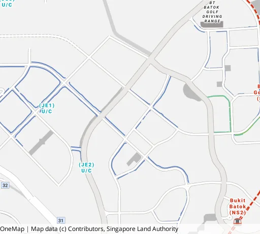 Map of the area around Blk 438B Bt Batok West Ave 8 in Bukit Batok, showing 400 m and 1 km rings and 3 primary schools within 1 km