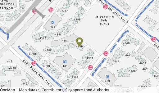 Location map of Blk 438B Bt Batok West Ave 8, a HDB resale block in Bukit Batok, Singapore