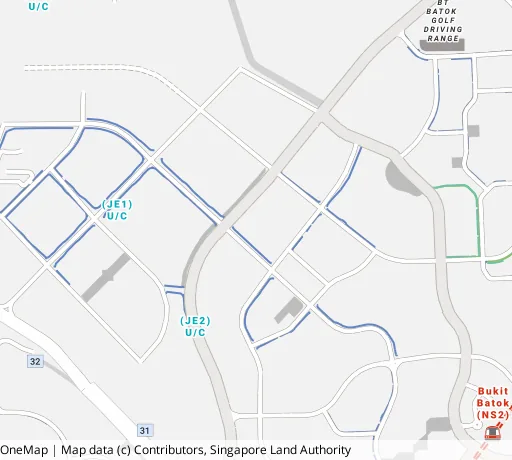 Map of the area around Blk 438C Bt Batok West Ave 8 in Bukit Batok, showing 400 m and 1 km rings and 2 primary schools within 1 km