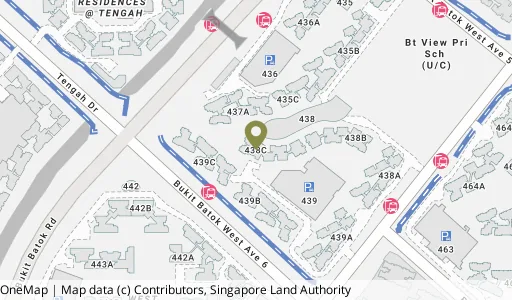 Location map of Blk 438C Bt Batok West Ave 8, a HDB resale block in Bukit Batok, Singapore