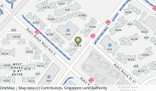 Location map of Blk 439A Bt Batok West Ave 8, a HDB resale block in Bukit Batok, Singapore