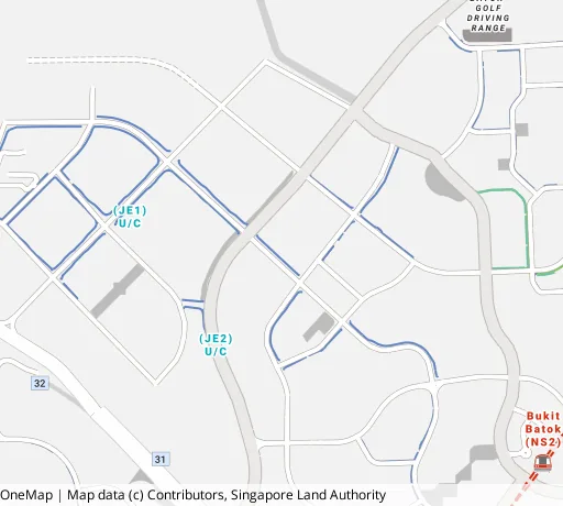 Map of the area around Blk 439B Bt Batok West Ave 8 in Bukit Batok, showing 400 m and 1 km rings and 2 primary schools within 1 km