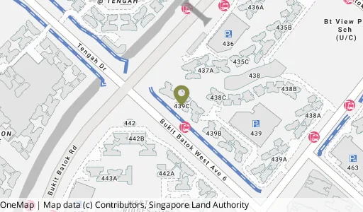 Location map of Blk 439C Bt Batok West Ave 8, a HDB resale block in Bukit Batok, Singapore